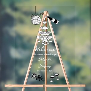 Schwarze Hand gezeichnete Illustrationen Doodles H Acrylschild