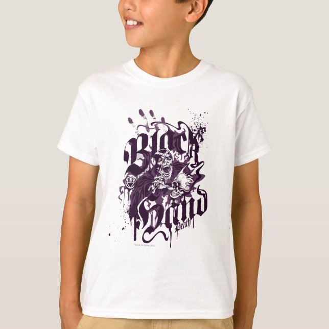 Schwarze Hand - Lila Collage T-Shirt (Vorderseite)