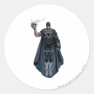 Schwarze Hand mit Schädel 1 Runder Aufkleber