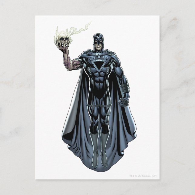 Schwarze Hand mit Schädel 2 Postkarte (Vorderseite)