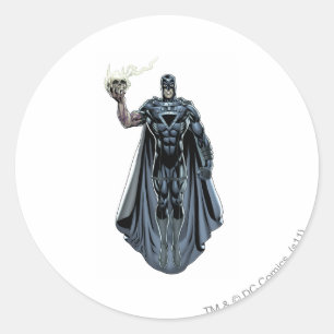 Schwarze Hand mit Schädel 2 Runder Aufkleber