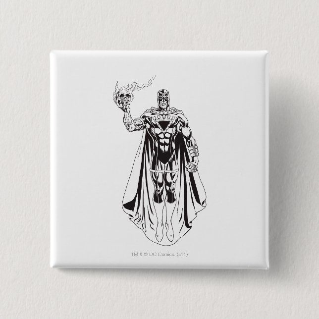 Schwarze Hand mit Schädel 3 Button (Vorderseite)