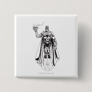 Schwarze Hand mit Schädel 3 Button