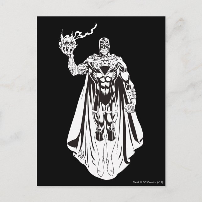 Schwarze Hand mit Schädel 3 Postkarte (Vorderseite)