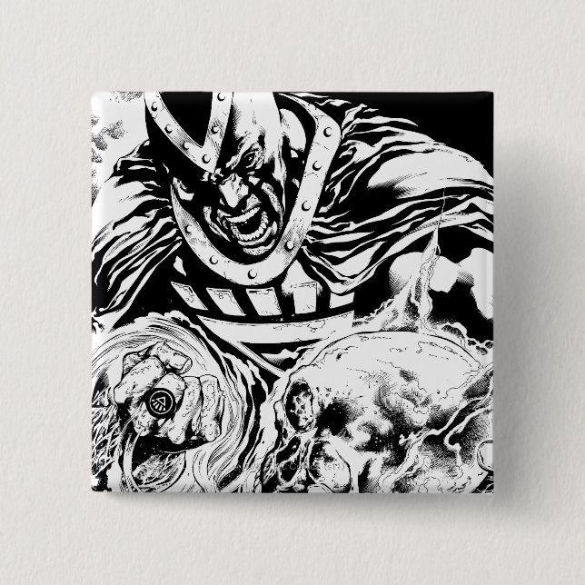 Schwarze Hand mit Schädel-Platte 2 Button (Vorderseite)