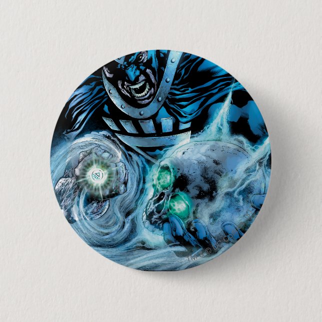 Schwarze Hand mit Schädel-Platte Button (Vorderseite)