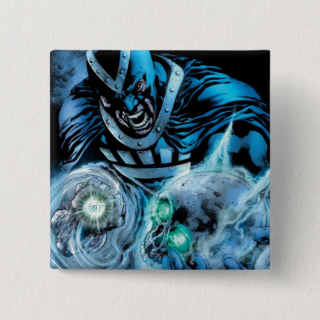 Schwarze Hand mit Schädel-Platte Button (Vorderseite)