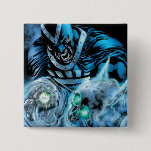 Schwarze Hand mit Schädel-Platte Button