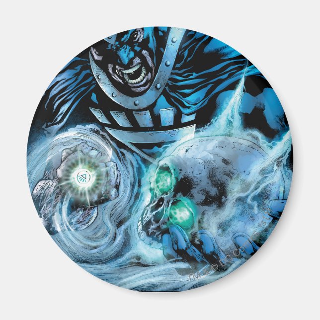 Schwarze Hand mit Schädelplatte Magnet (Vorne)