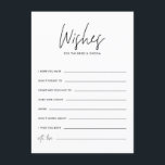 Schwarze Handschrifts-Wünsche für die Braut und Begleitkarte<br><div class="desc">Schwarze Handschrifts-Wünsche für die Braut-und Bräutigam-Karte | schreiben gut Wünsche für die Braut und den Bräutigam mit dieser stilvollen Hochzeitskarte. Sie kennzeichnet handgeschriebenes Skript,  moderne Typografie und Tupfenmuster.</div>