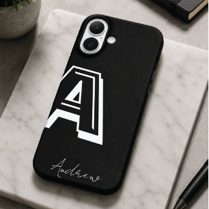 Schwarze Handyhülle - personalisierter Name iPhone 16 Plus Hülle