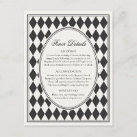 Schwarze Harlekin-Karo-Feinheiten Hochzeit