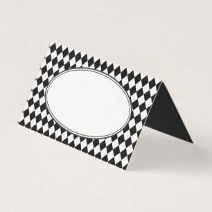 Schwarze Harlekin-Karo-Karten mit Falz