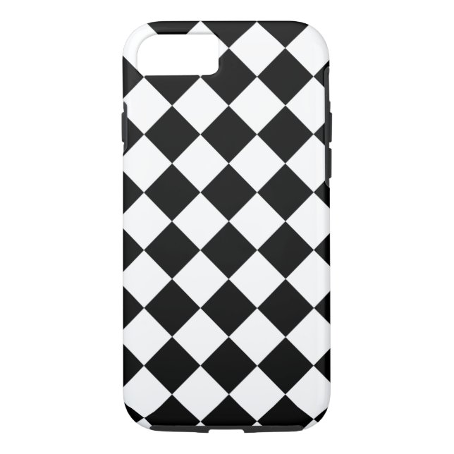 Schwarze Harlekin-Klassiker-Diamanten Case-Mate iPhone Hülle (Rückseite)