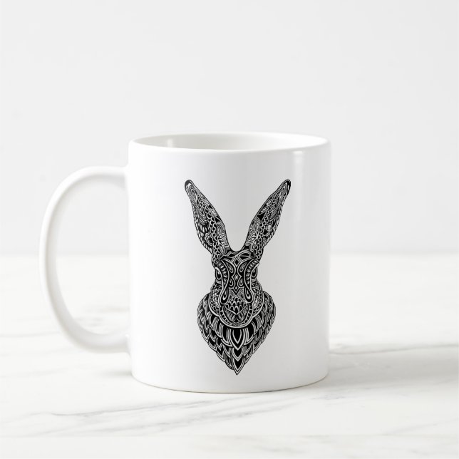 Schwarze Hase-Tasse Kaffeetasse (Links)