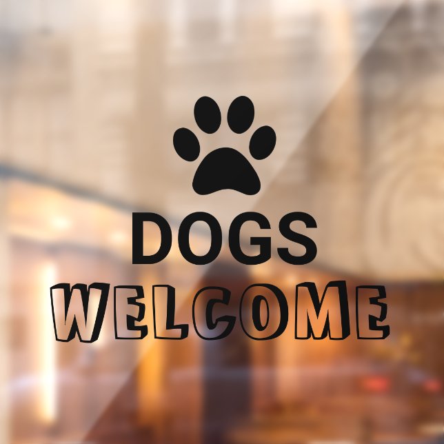 Schwarze Haustiere Hunde Begrüßung Fensteraufkleber (Blatt 2)