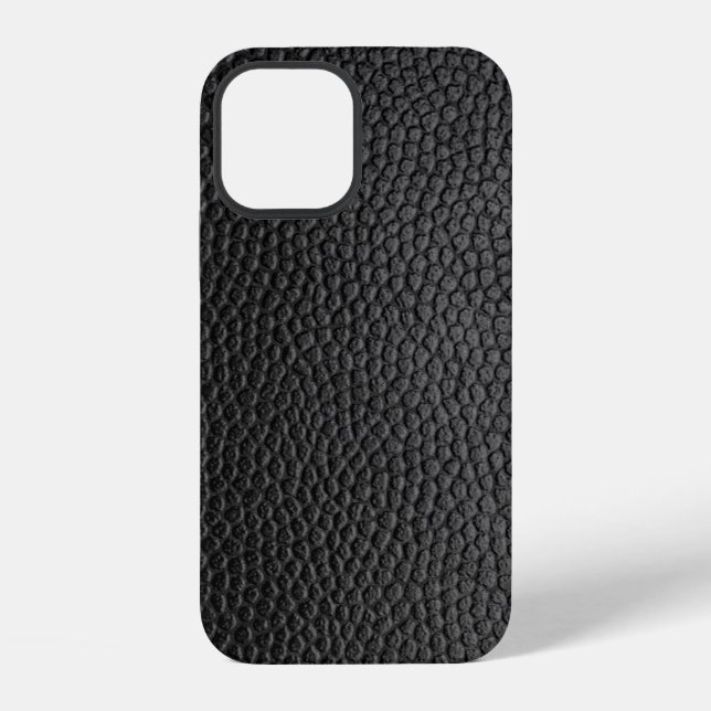Schwarze Hautstruktur iPhone Hülle (Rückseite)