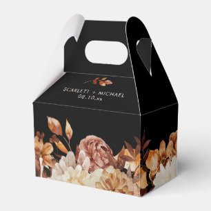 Schwarze Herbsthochzeit Geschenkschachtel
