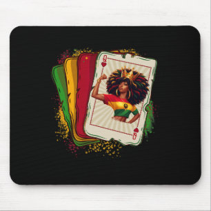 Schwarze Herz-Dame-Kartenspiel Stolz schwarzes H Mousepad
