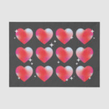 Schwarze Herzen und Sterne im schwarzen Hintergrun