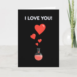 Schwarze Herzflasche, Liebe, du Geek Feiertagskarte