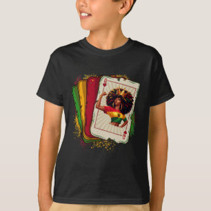 Schwarze Herzkönigin Kartenspiel Stolz schwarzes H T-Shirt