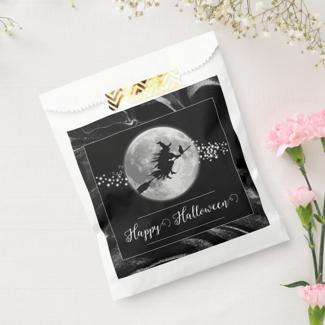 Schwarze Hexe Silhouette Halloween Geschenktütchen (Versiegelt)