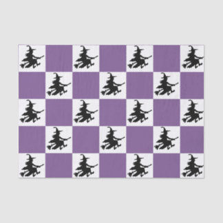 Schwarze Hexen kariert Seidenpapier