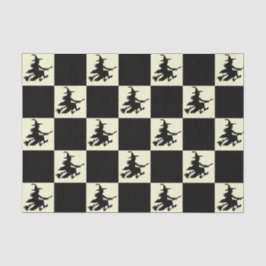 Schwarze Hexen kariert Seidenpapier