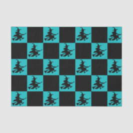 Schwarze Hexen kariert Seidenpapier