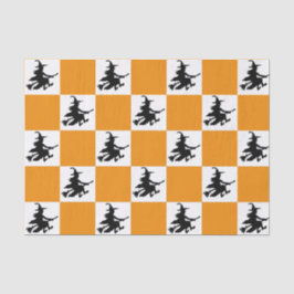 Schwarze Hexen kariert Seidenpapier
