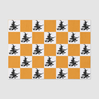 Schwarze Hexen kariert Seidenpapier