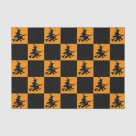 Schwarze Hexen kariert Seidenpapier