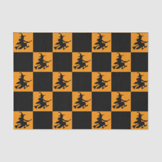 Schwarze Hexen kariert Seidenpapier
