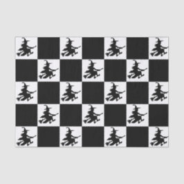 Schwarze Hexen kariert Seidenpapier