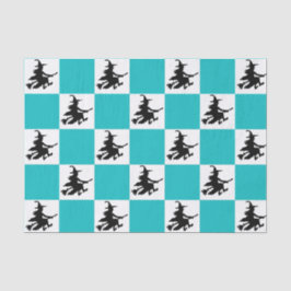 Schwarze Hexen kariert Seidenpapier