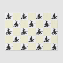 Schwarze Hexen kariert Seidenpapier