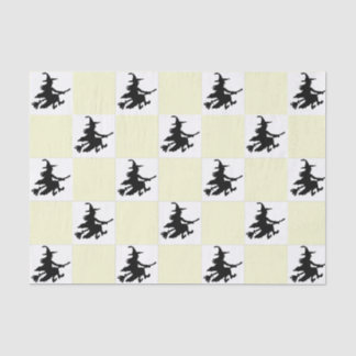 Schwarze Hexen kariert Seidenpapier