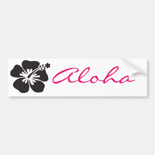 schwarze Hibiskus-Blume Autoaufkleber (Vorne)