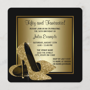 Schwarze High Heels für Frauen zum Geburtstag Part Einladung