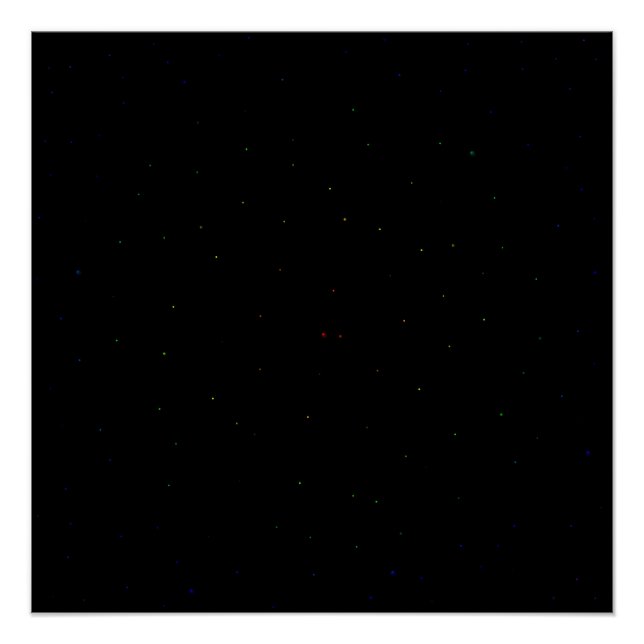 Schwarze Himmel Regenbogen Sterne Poster (Vorderseite)