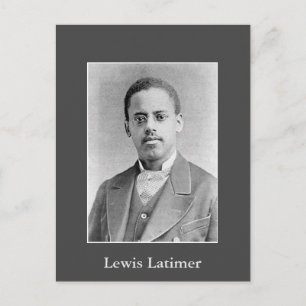 Schwarze Historie Foto von Erfinder Lewis Latimer Postkarte