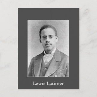 Schwarze Historie Foto von Erfinder Lewis Latimer Postkarte