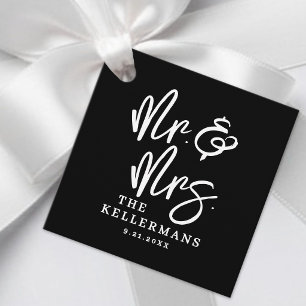 Schwarze Hochzeit Danke schön Geschenkanhänger