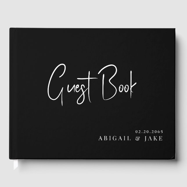 Schwarze Hochzeit Gästebuch (Vorderseite)