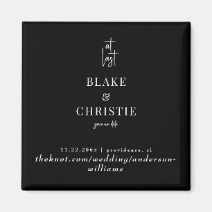 Schwarze Hochzeit Letztendlich Save-the-Date-Karte Magnet