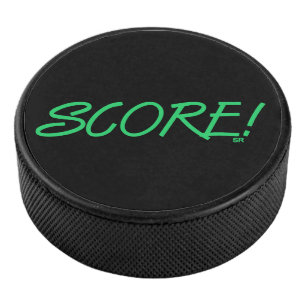 Schwarze Hockeyscheibe punkten Eishockey Puck
