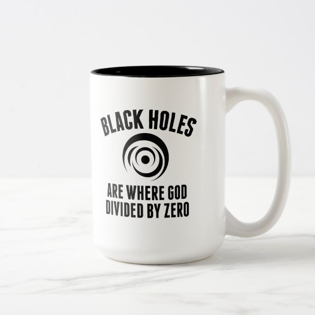 Schwarze Holes Zweifarbige Tasse (Rechts)