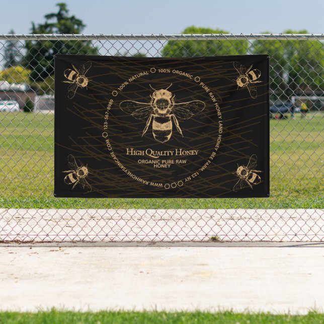 Schwarze Honigbiene Farm Elegant Banner (Insitu)
