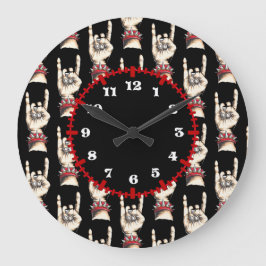 Schwarze Horns auf Große Wanduhr